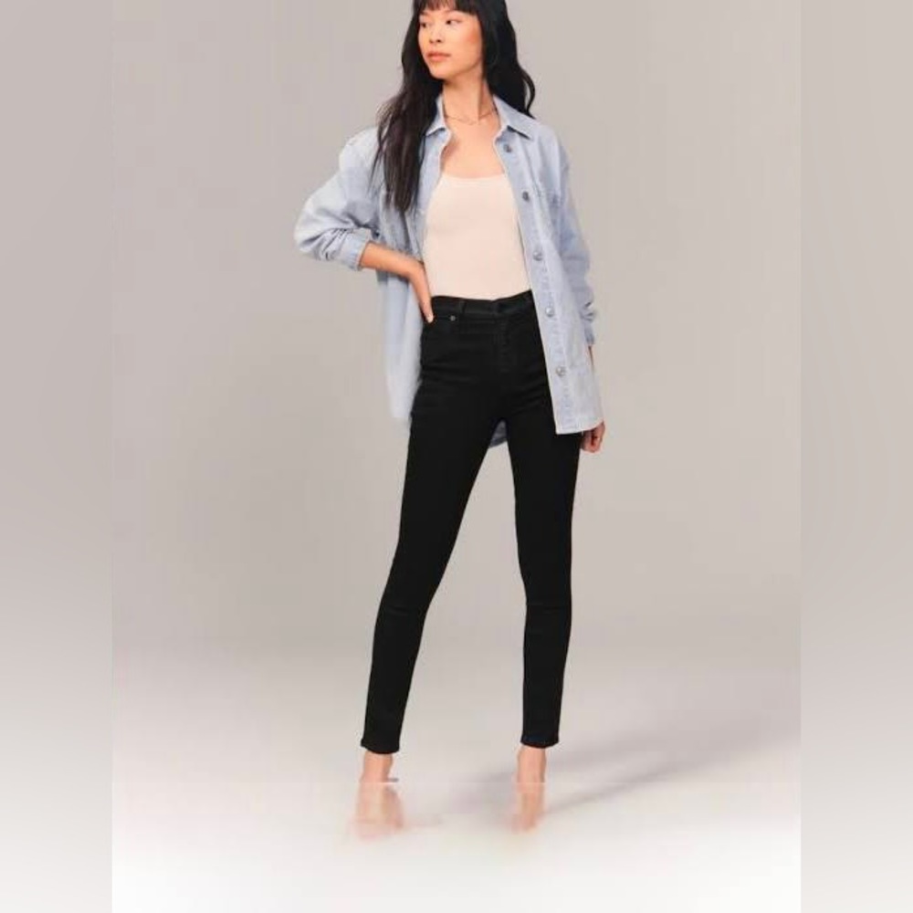 Abercrombie & Fitch Simone High Rise Jean Legging - Black - Size 31 12r
